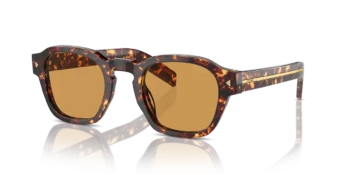 Prada glasses 2024 with tortoiseshell frame and brown lenses – Sunglasses collection.