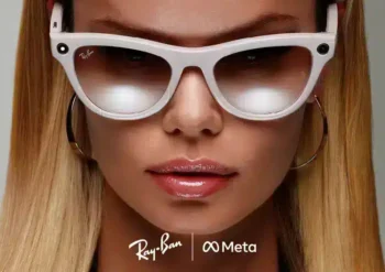 Innovate eyewear. Ray-Ban Meta smart glasses, innovative connected glasses 2024.