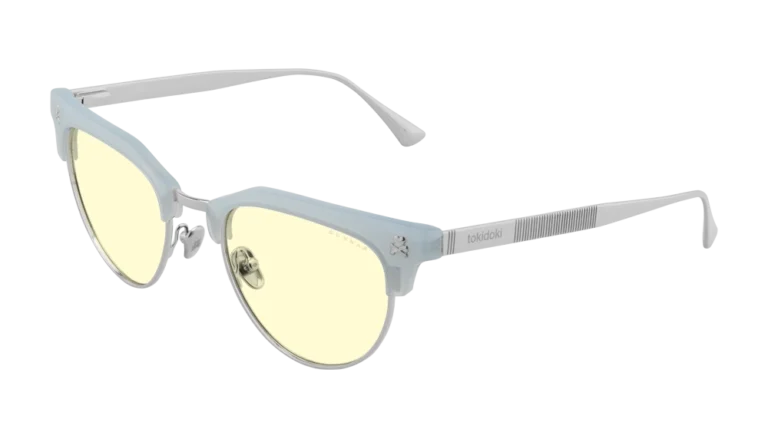 Gunnar tokidoki California Dreamin' Glasses with Blue Half-Frame and Amber Lenses for Blue Light Reduction
