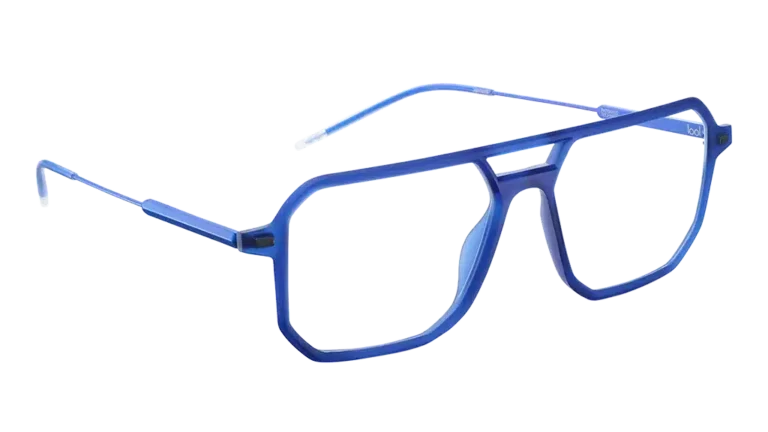 Torx 54O blue geometric glasses by lool eyewear, featuring a bold and contemporary design