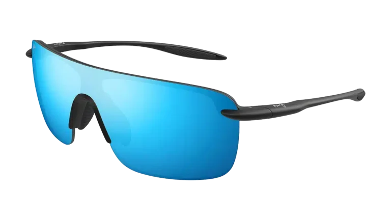 Lunettes de sport Maui Jim modèle Palulu avec verre bleu, style masque futuriste