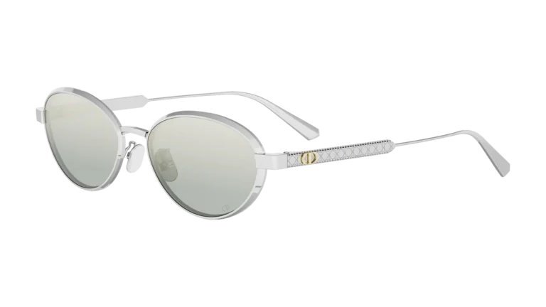 Lunettes de soleil Dior 2025 modèle Cannage B1U CD40209U_16X avec monture dorée et motif gravé