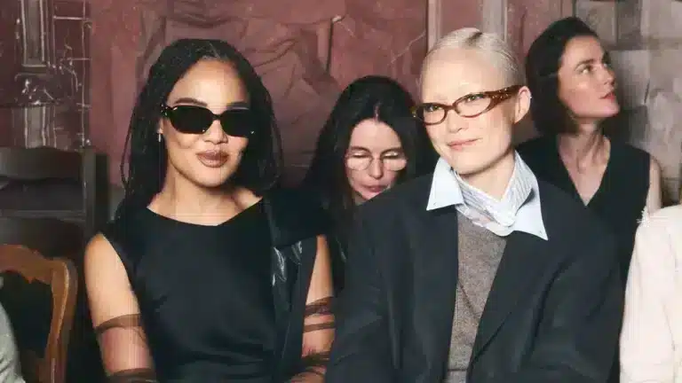 Tessa Thompson : Maison Margiela x Gentle Monster black sunglasses